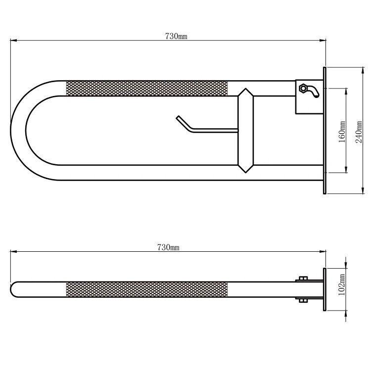 Wholesale folding bathroom grab bar handicap and disabled toilet handrail grab bar 