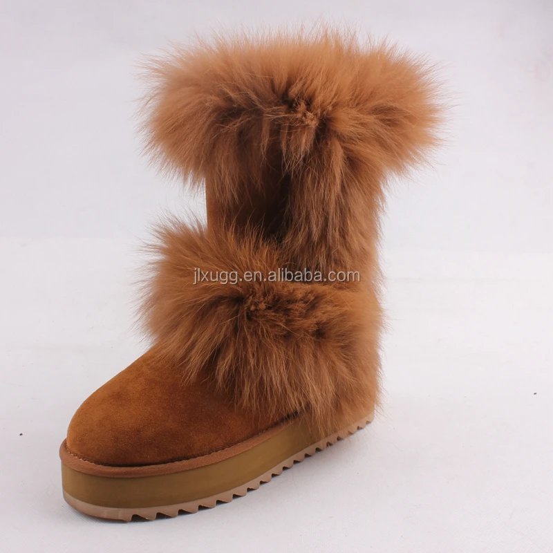 Real Fur High Quality Women Sheep Skin Snow Boots Women Boots For ...