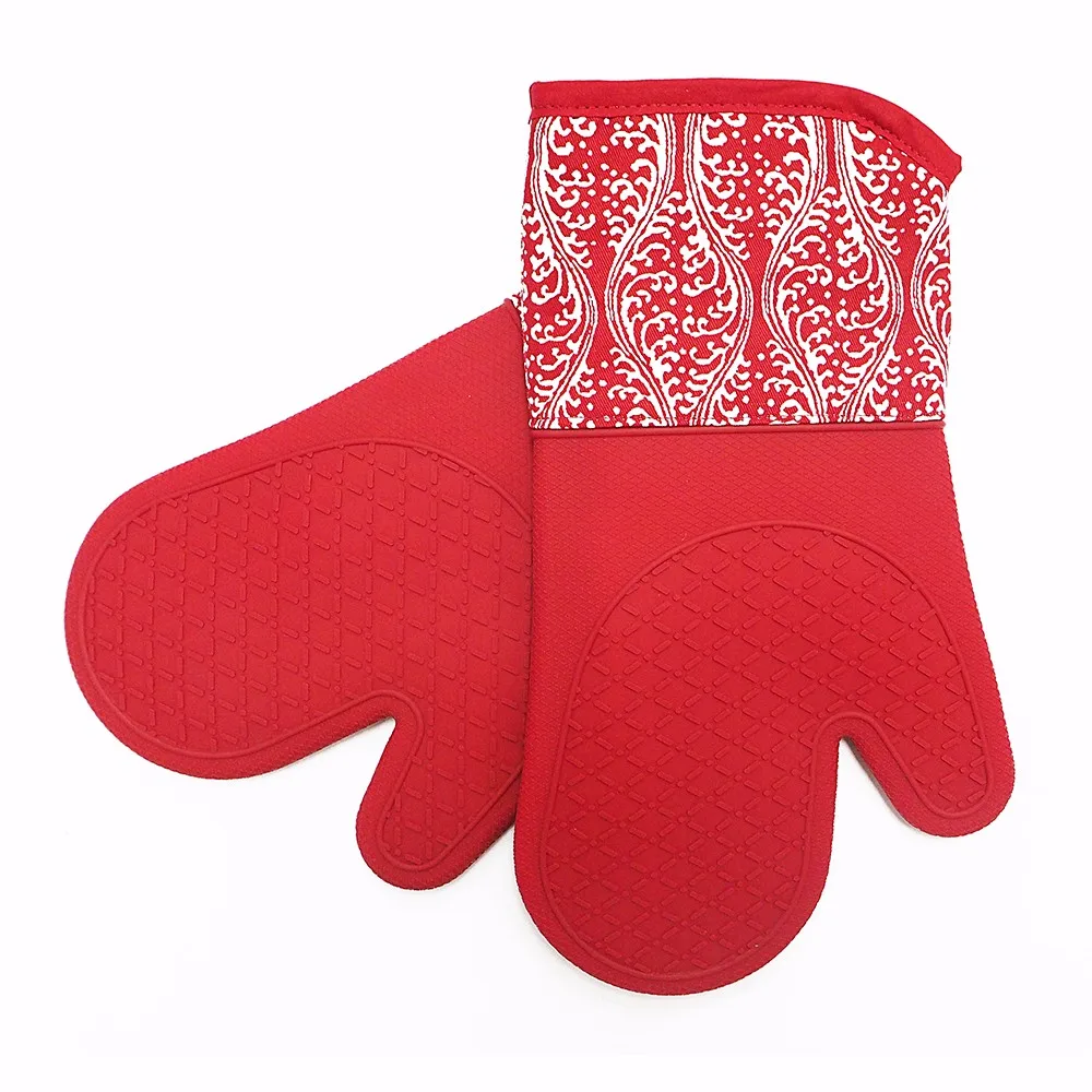 Factory Cheap Oven Mitts 2 Pcs Set 100 Cotton Printing For Cooking