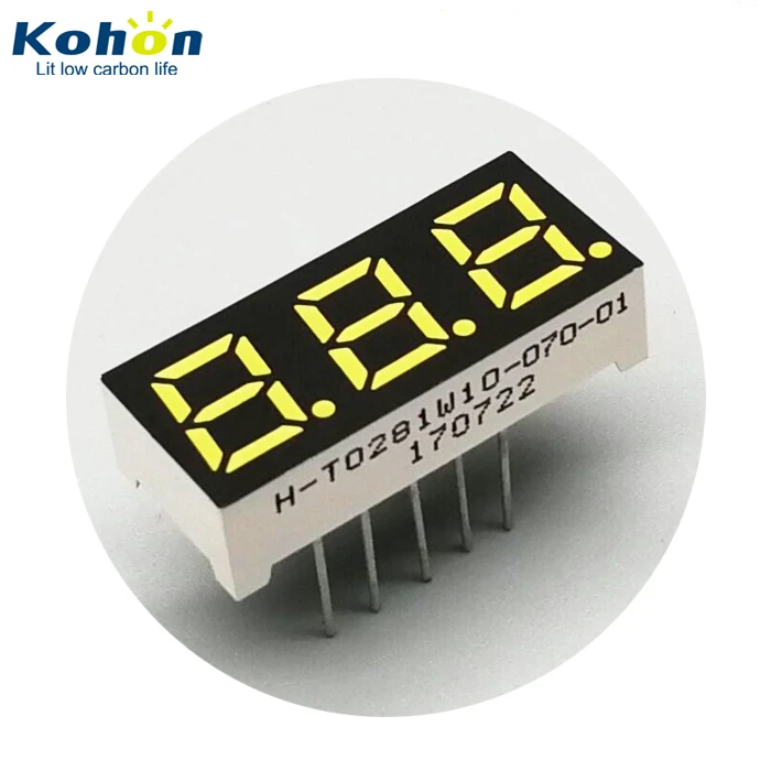 是一种光电显示组件,用于显示各种led数字指示器中的数字,小数点,字母