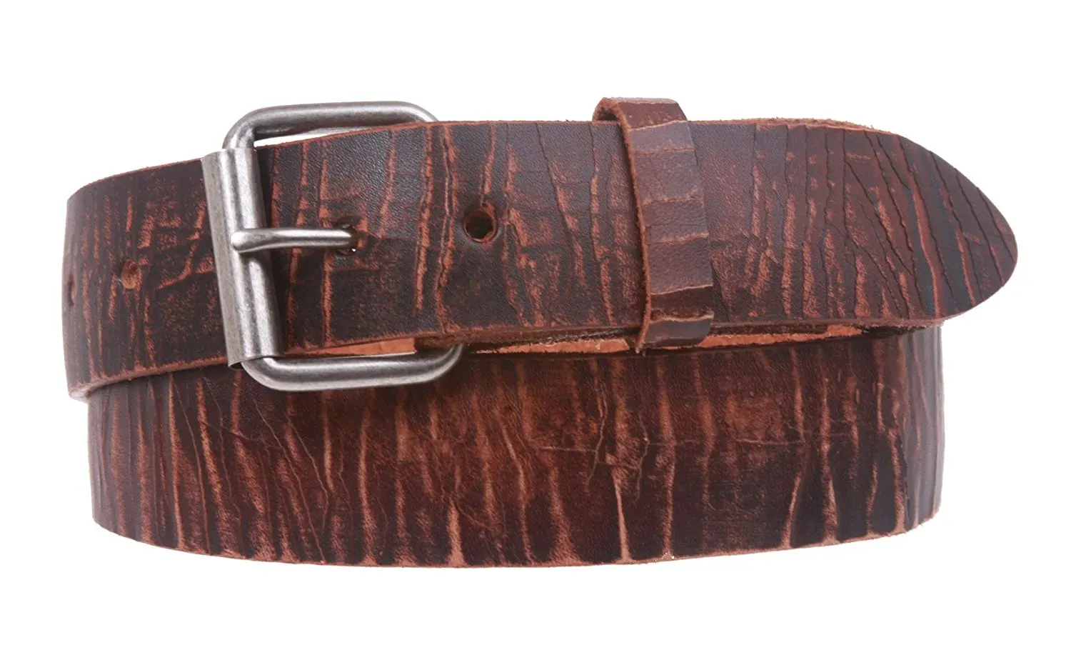 Snap On Oil Tanned Top Grain Genuine Vintage Retro Western Cowhide Leather Belt