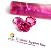 synthetic sapphire rose gemstone oval stone corundum gems