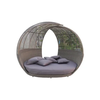 Rattan Furniture Bamboo Daybed Wicker Sunbed With Canopy Rattan Furniture Bamboo Daybed Wicker Sunbed With Canopy