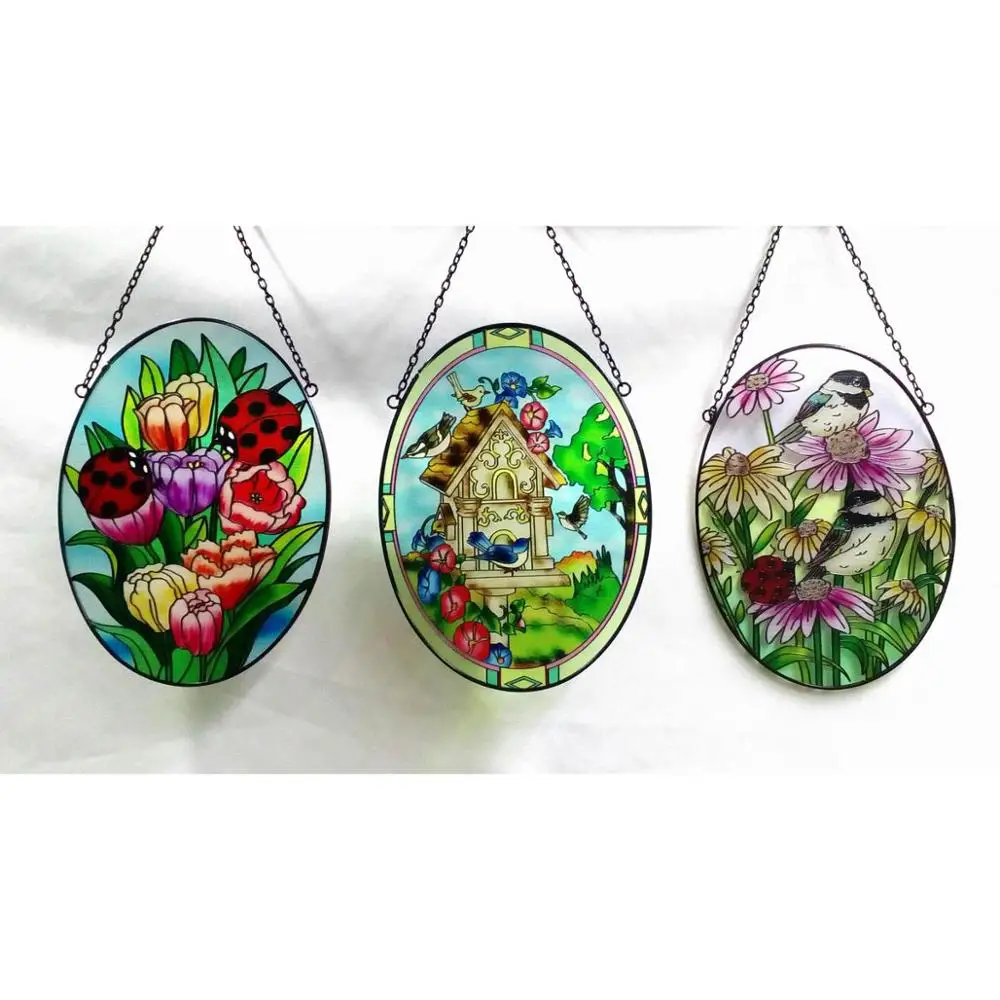 3 套彩绘玻璃太阳捕手