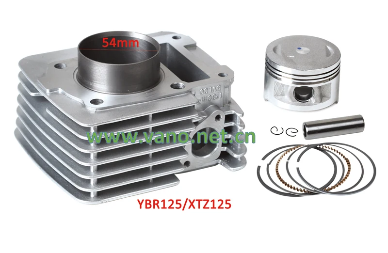 54mm 65mm bore size motorcycle cylinder kits YBR125 XTZ125