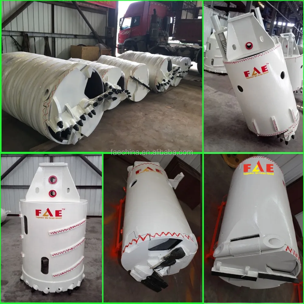 Fae Double Cut Soil / Rock Drilling Bucket / Water Well Construction