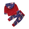 Kids baby hello world long sleeve clothing set fashion new children autumn girls boys oh deer print clothes sets