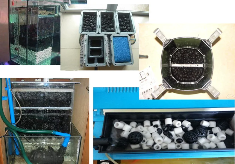 Akuarium Media Filter Air Yang Berbeda Ukuran Bola Bio Dengan Inti Busa