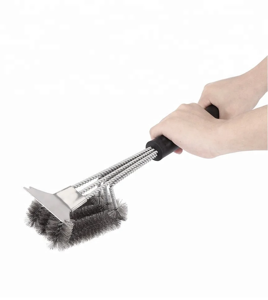 Barbecue Grill Brush Amazon Double Helix Bristle With Spring Bbq Grill