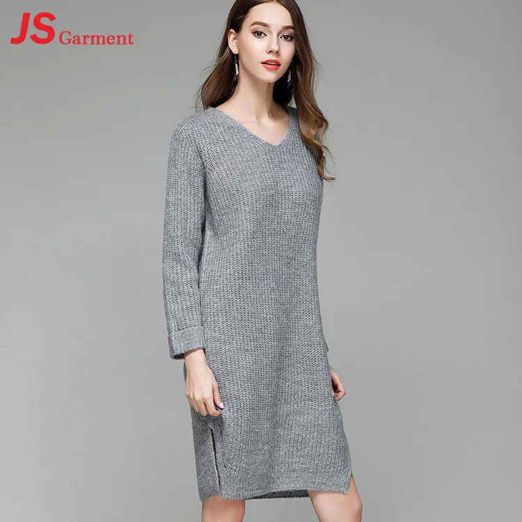 40607130 Wholesale Western Cheap Loose Fitted Knit Sweater Dress For ...