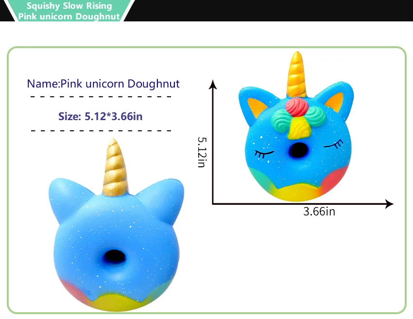 Sunei.f Cute Squishy Doll Unicornio en forma de espuma suave Extrusi/ón Fragante Kawaii Juguetes Descompresi/ón