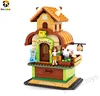 China kids building blocks plastic construction toys Yellow Cattle house building toys Workshop blocks game set DIY toys PA02043