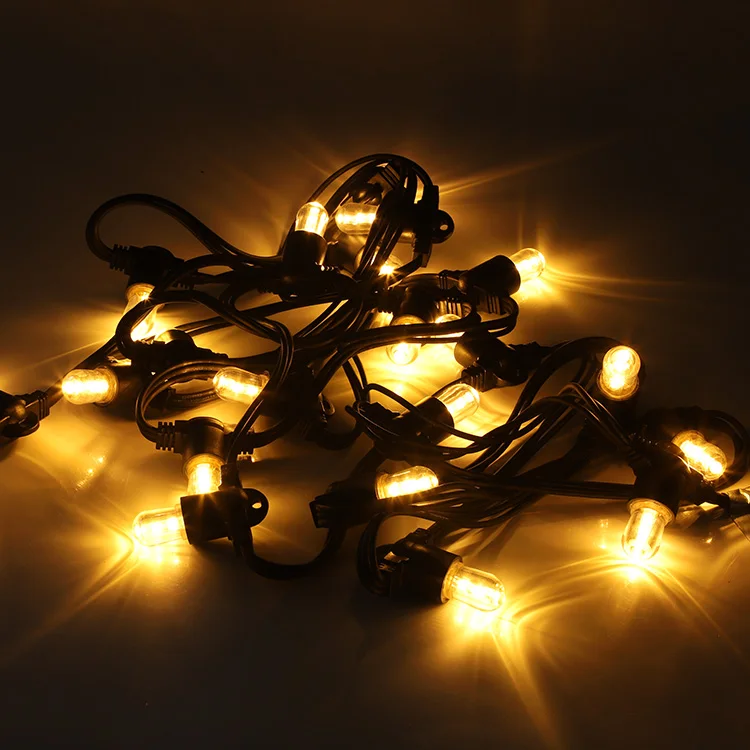 Christmas festoon e14 waterproof rubber string small waterproof led lights,outdoor bulb string led