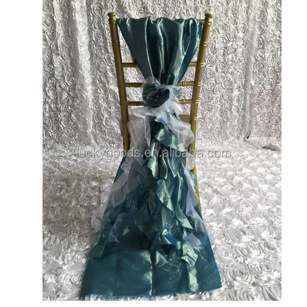 Wholesale Cheap Fancy Universal Ruffled Chiavari Chair Cover For