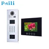 7 inch wired multi apartment economic cat 5 one cable system video door phone video intercom door lock