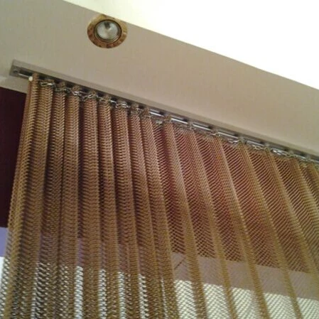 Aluminum Wire Mesh Curtains Metallic Mesh Curtain Woven Wire Mesh