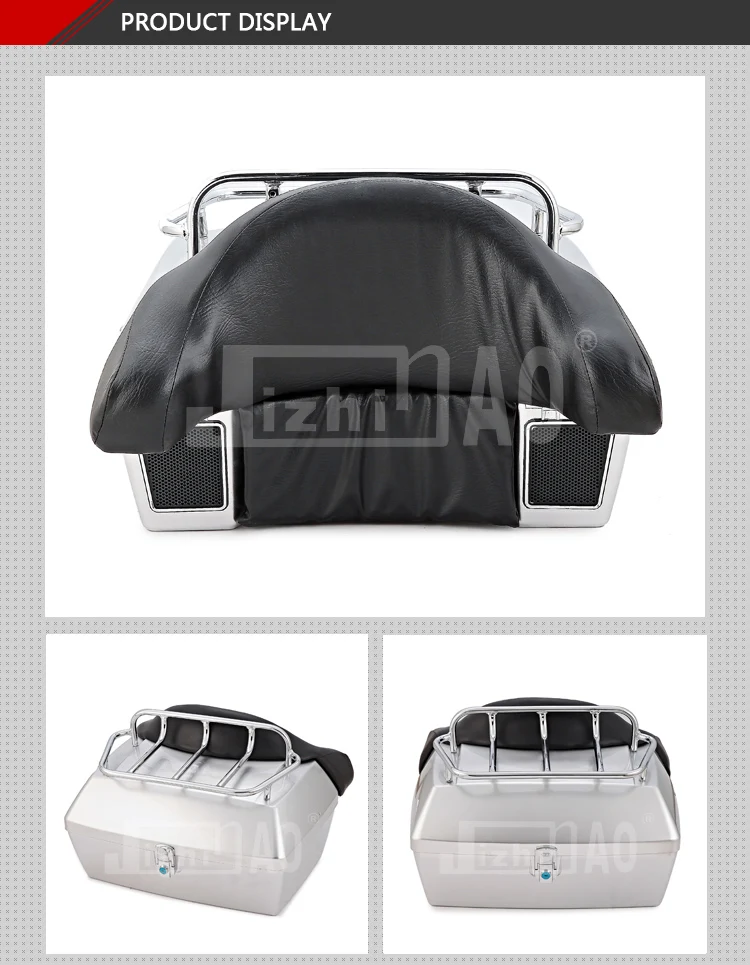 47l Abs Motorcycle Trunk/ Tail Box With Top Rack X Large With Large