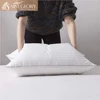 Basic Beyond 600 Fill Power Peach Skin Fabric Standard/Queen Size Triple compartment Feather Down Pillow, White, Set of 2
