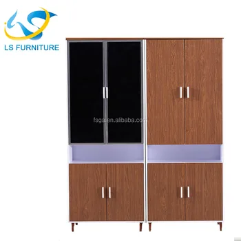 Walnut Bertingkat Rak Piring Berkas Kabinet Buku Dengan Kaca Walnut Bertingkat Rak Piring Berkas Kabinet Buku Dengan Kaca Pintu Ls 11823