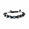 Alibaba Factory OEM black string black evil eye bead bracelet glass braided adjustable bracelet