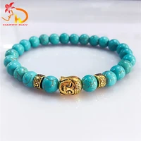 Manufacturer sale special design crackle buddha head wrist beads bracelet