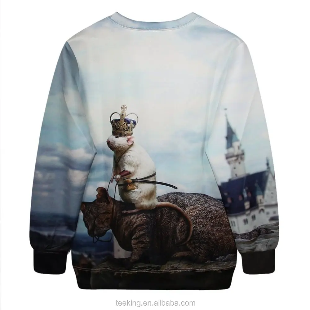 100polyester Fleece Sublimation Printed Custom Sweatshirt Buy
