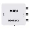 Factory direct Mini hdmi 2AV HD TO AV supports HD 1080P MINI hdmi to AV signal converter