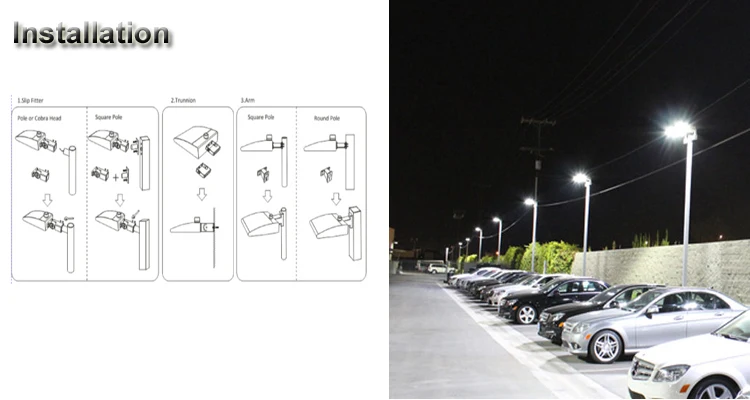 Canada Warehouse 150W Slip Fitter Shoebox Led Street Light.jpg