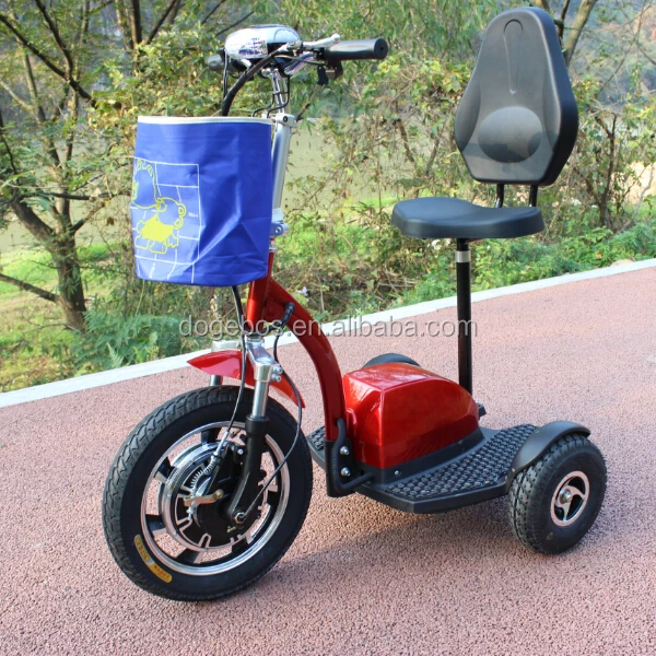 500 W batería de litio 3 rueda scooter eléctrico con suspensión