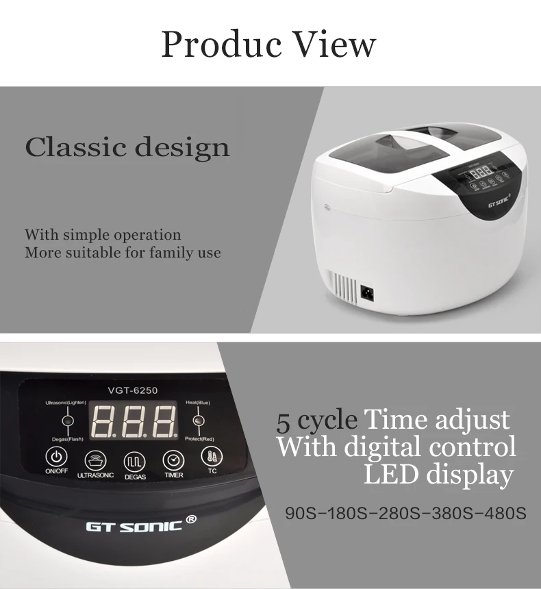 Baby Bottle Washer Ultrasonic Cleaner Vgt6250 2.5l Buy Baby Bottle Washer,Baby Bottle