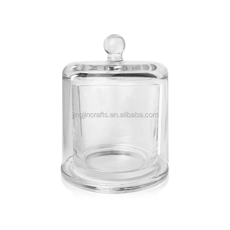 Best Selling Promotional Glass Candle Dome Glass Cover With Round Base Dome Glass Cake Stand Lid