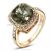 Jewelry Gray Diamond Fancy Woman's 10KT yellow Gold Filled Ring for Gift