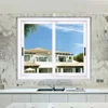 house window glass design with window grill design