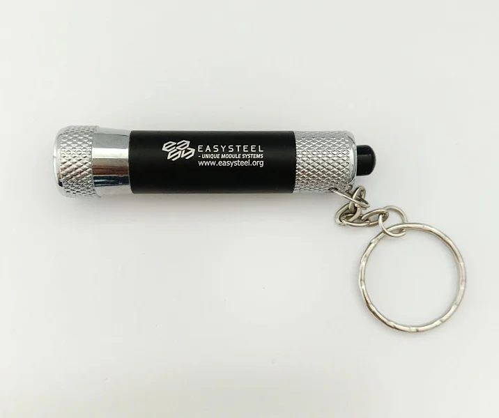 Mini DEL Lampe de Poche Porte Clé Flashlight Bouton Batterie Noir 3 Pièces