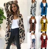 Free Shipping Fashion Design Women Adult 2019 Winter Sweater knit cardigan long sweater leopard print clothes 21 colors