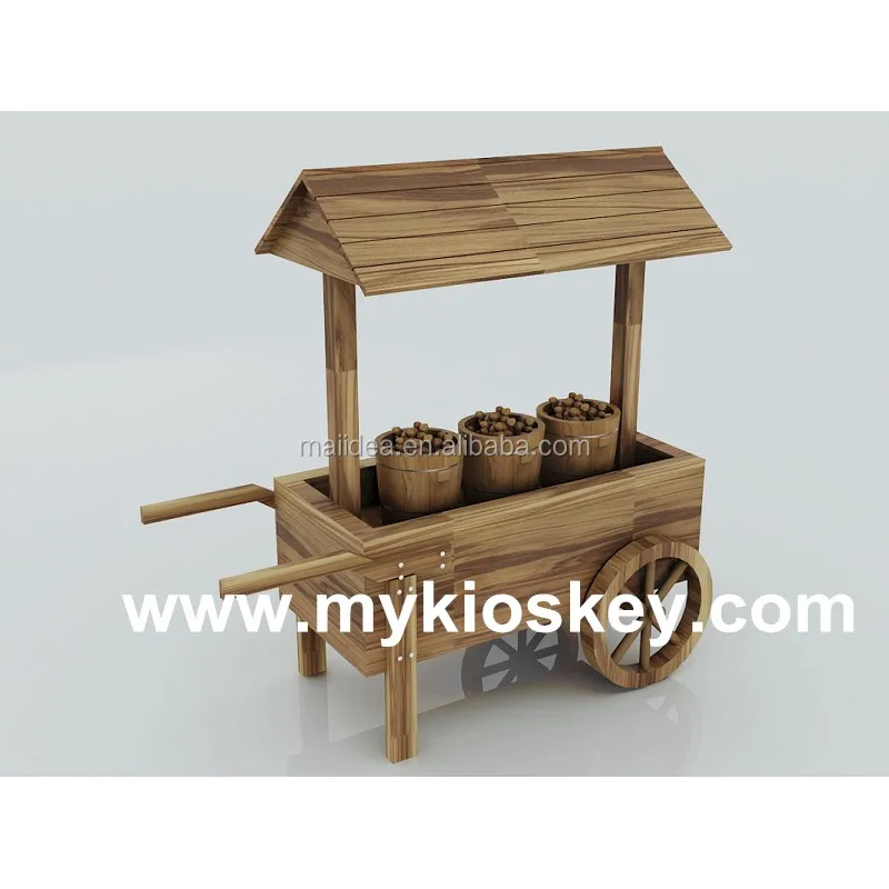 outdoor mobile hand push food cart for sale 