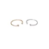 2017 925 sterling silver classic simple design two tiny ball elegant women multi piece latest gold ring designs
