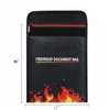 Custom Fiberglass Fire Resistant Fireproof Document Bag for Money , Documents , Jewelry and Passport