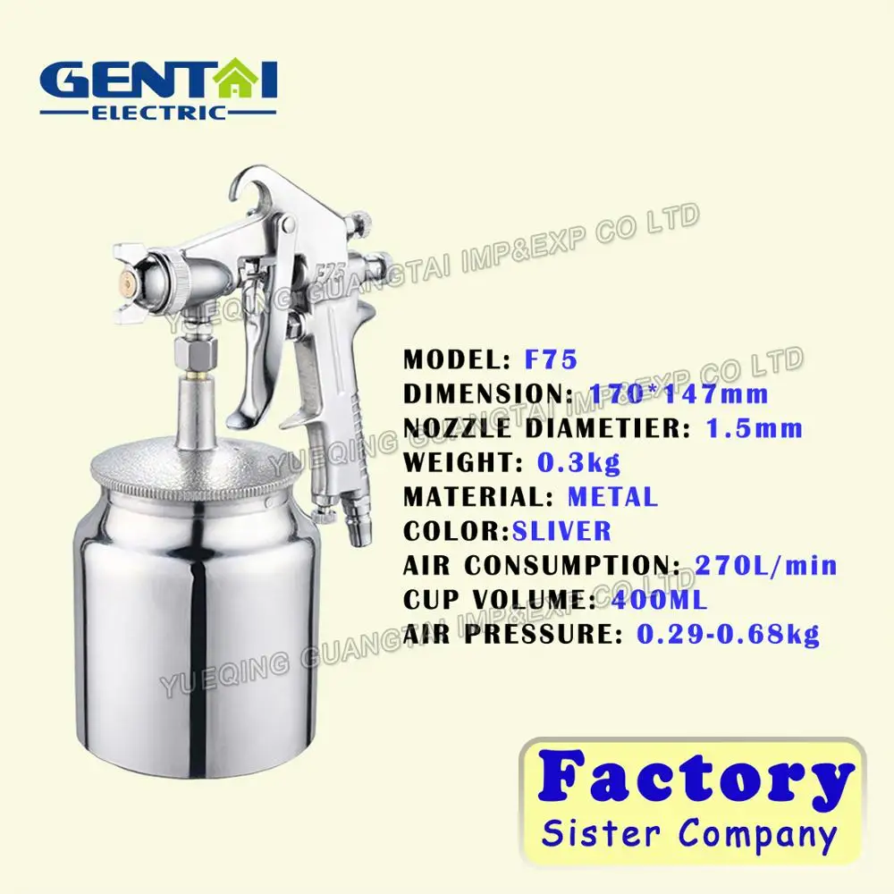 Spring Loaded Duct F75 High Pressure Die Casting Air Painting Spray Gun