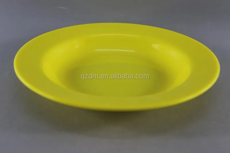 10inch Melamine Deep Dinner Plate, Suop Plate Yellow colour