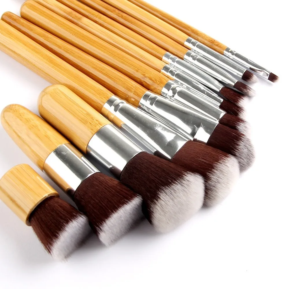Wholesale Private Label 11pcs Bamboo Makeup Brush Set ...