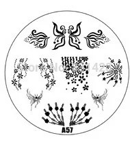 2015 new A Series A57 Nail Art Polish DIY Stamping Plates Image Templates Nail Stamp Stencil