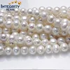 10-11mm wholesale fresh water pearls near round make large holes pearl real natural freshwater cultured loose pearl strand beads