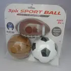 5インチ3pkボールスポーツボールpvcミニバスケットボール/アメリカサッカー/サッカーボールセットインフレータブルおもちゃ子供のため