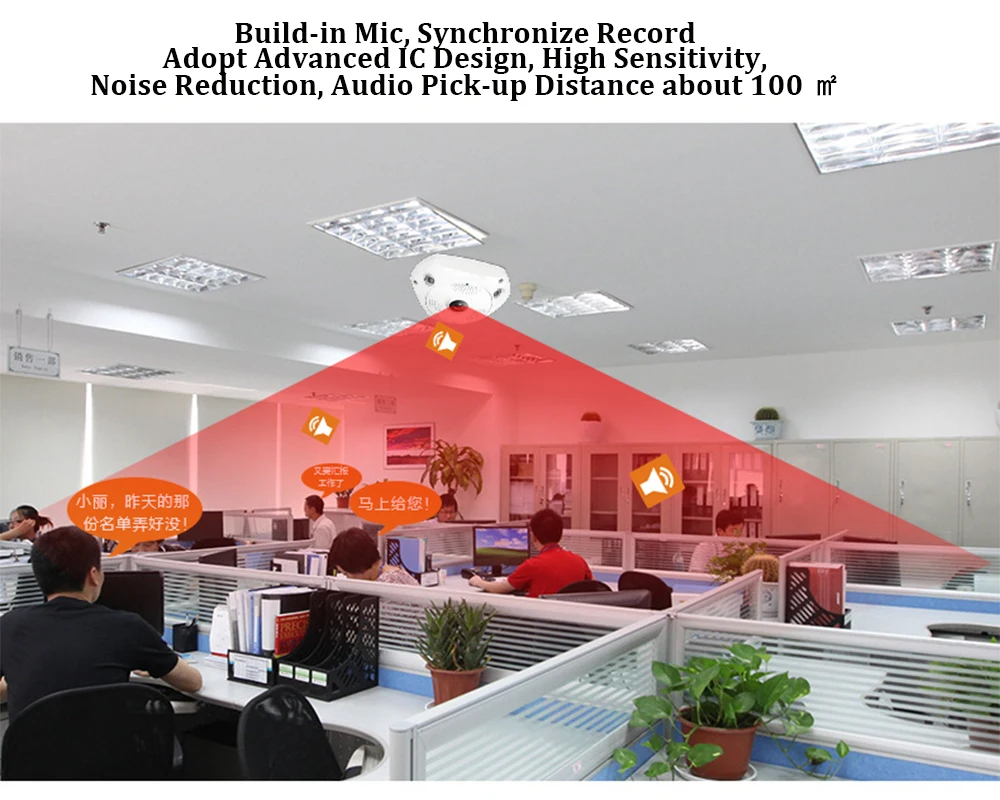 Smart Indoor Wireless Hd 128g 360 Panoramic Camera 4g Fisheye Camera