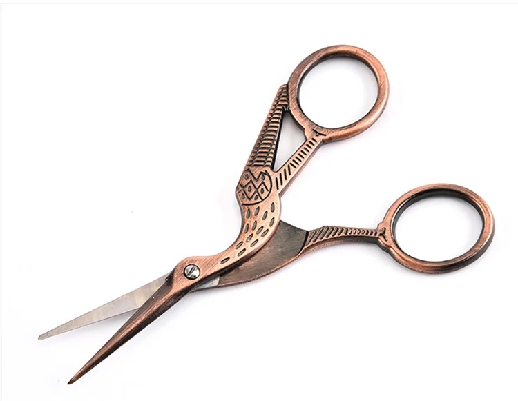 Stainless Steel Sharp Tip Classic Stork Scissors Crane Design Sewing