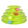 Tower of Tracks Ball and Track Interactive Toy for Cats Crazy Fun Cat Game Four 4 Layers Tower Track With Balls Bells Cat Towers