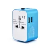 Worldwide Travel Adapter with Dual USB Charging Ports for Apple, iPod, iPad, Android Smartphone and Digital Cameras