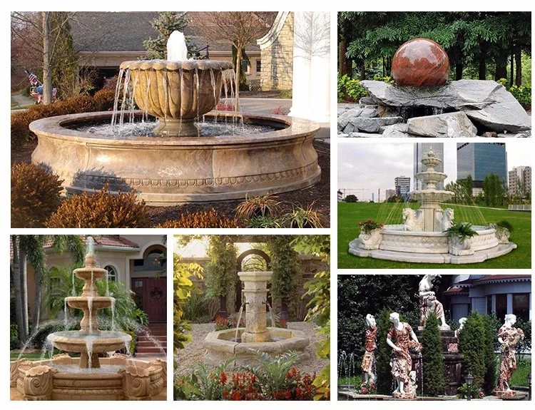Xiamen Supplier Granite Stone Wolf Water Fountain For Garden Decor