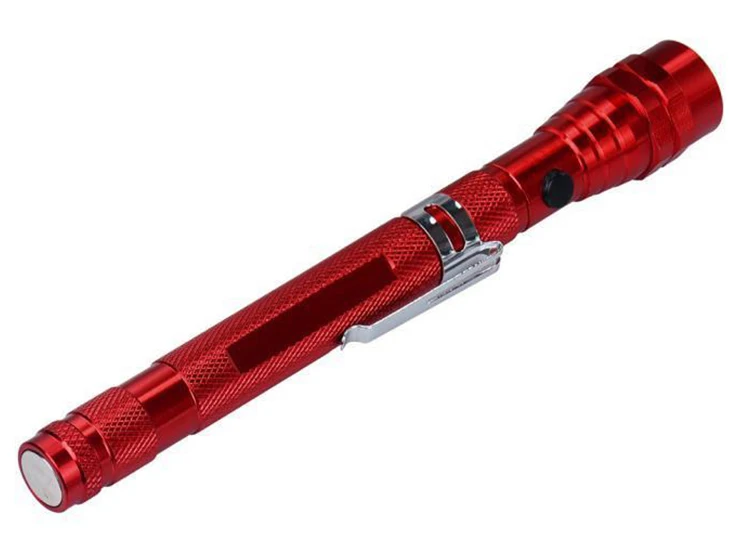 Extendable Telescoping 3 Led Work Light Flashlight And Magnetic Pickup Tool With Flexible Neck